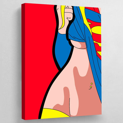 Tableau femme sensuelle pop art
