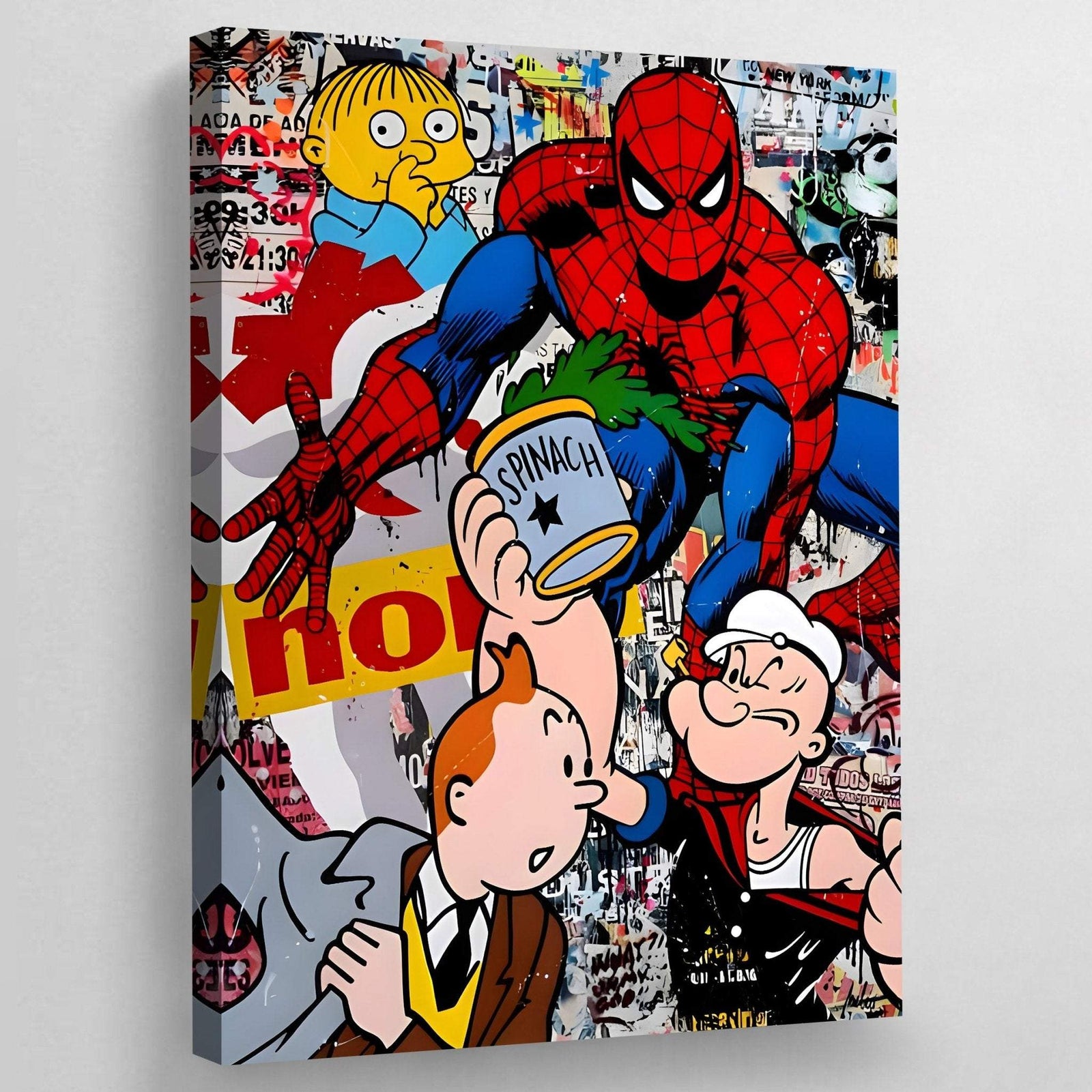 Dipinto pop art di Spider-Man