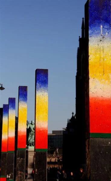 Poles, Grote Markt in Haarlem, Netherlands