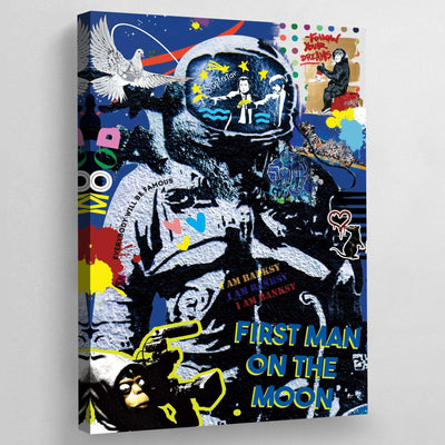 Tableau banksy astronaute