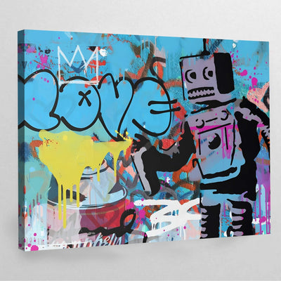 Tableau banksy robot