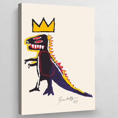 Tableau basquiat dinosaure