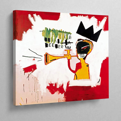 Tableau basquiat trumpet