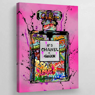 Tableau chanel parfum street art