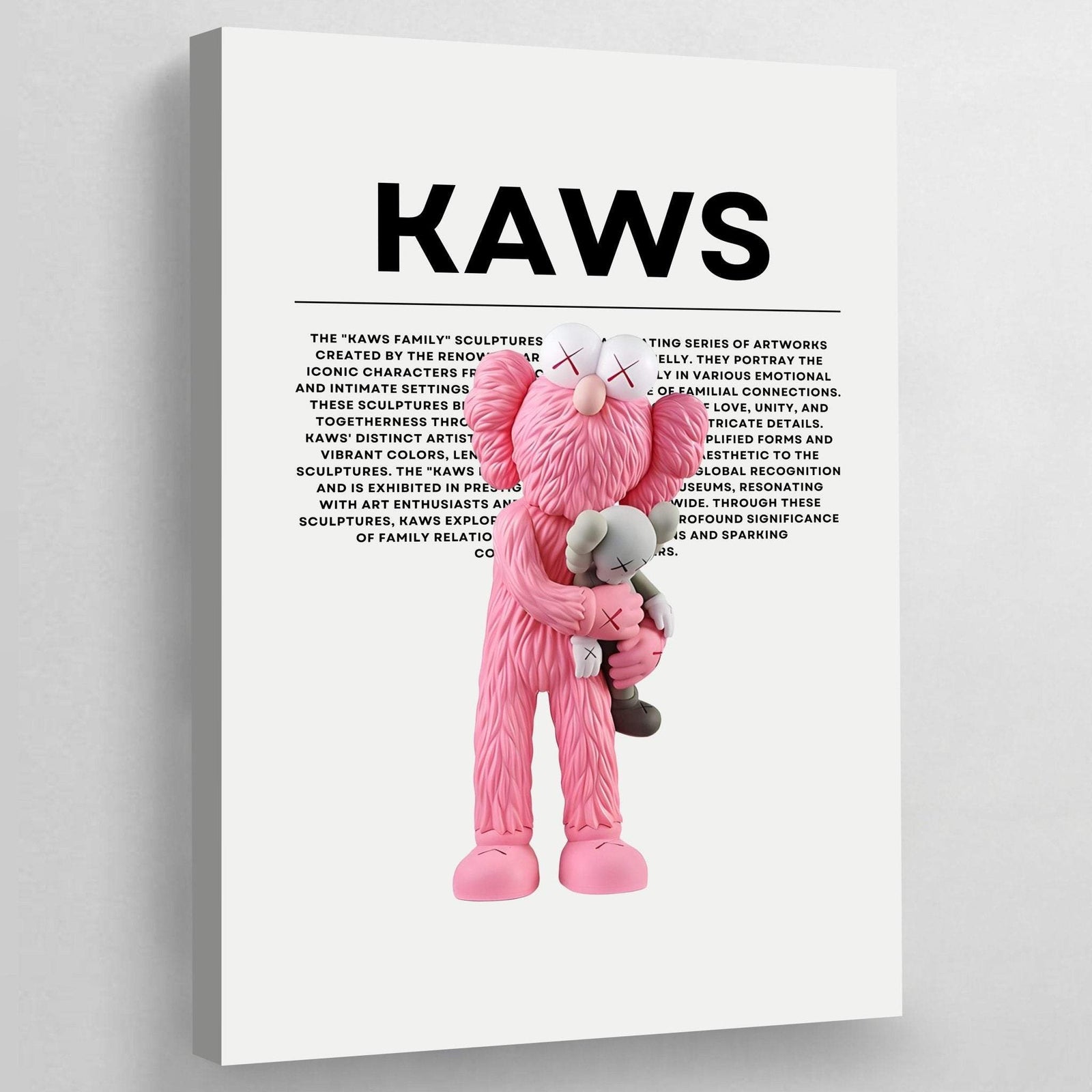 Kaws malt rosa Figur