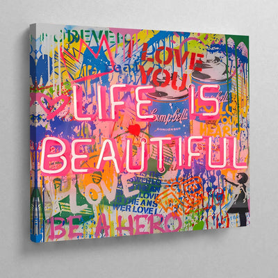 Tableau life is beautiful street art