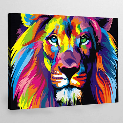 Tableau lion pop art