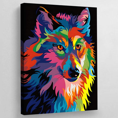 Tableau loup pop art