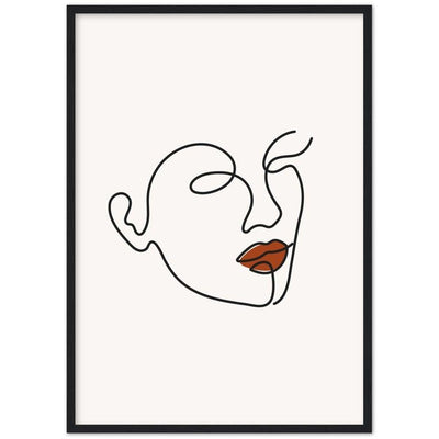 Tableau minimaliste femme visage