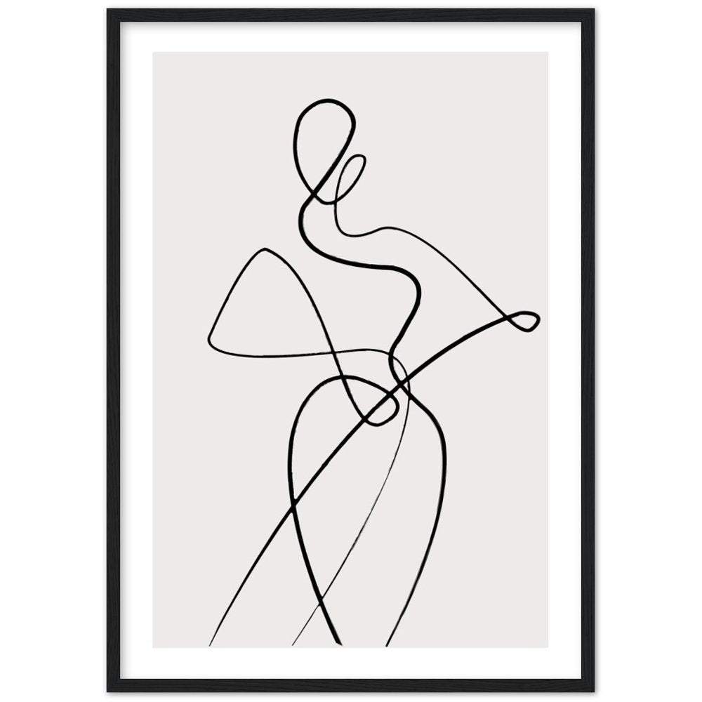 Tableau minimaliste silhouette femme