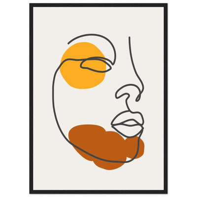 Tableau minimaliste visage abstrait