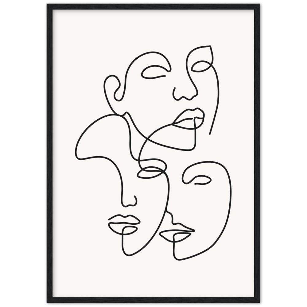 Tableau minimaliste visage