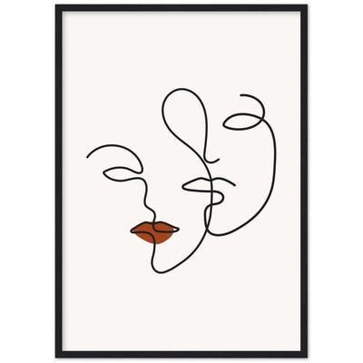 Tableau minimaliste visages