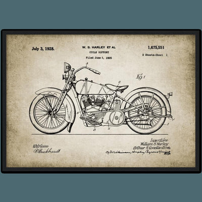 Tableau moto vintage