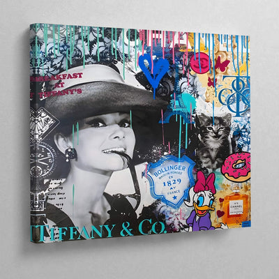 Tableau pop art audrey hepburn