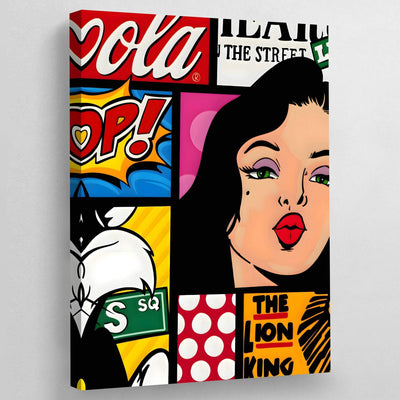 Tableau pop art bande dessinée