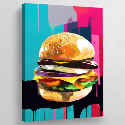 Tableau pop art hamburger