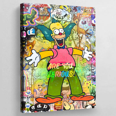 Tableau pop art krusty le clown