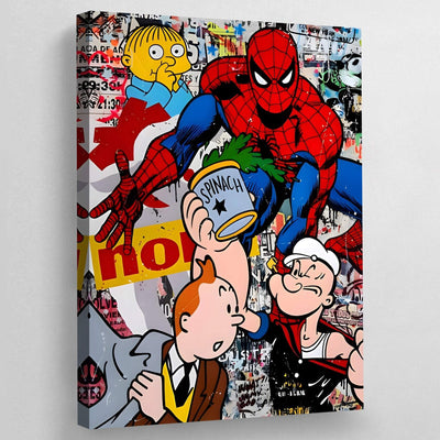 Tableau pop art spider-man