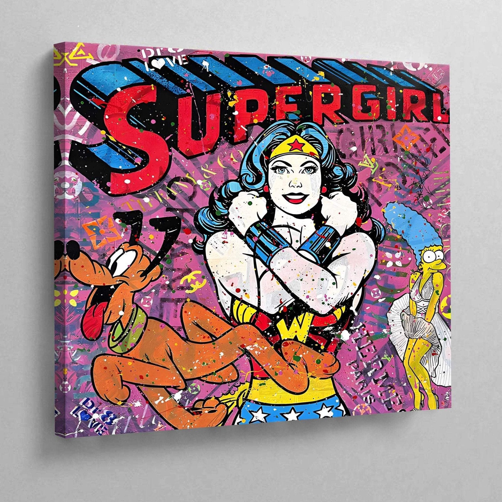 Supergirl-Pop-Art-Gemälde