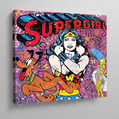 Tableau pop art supergirl