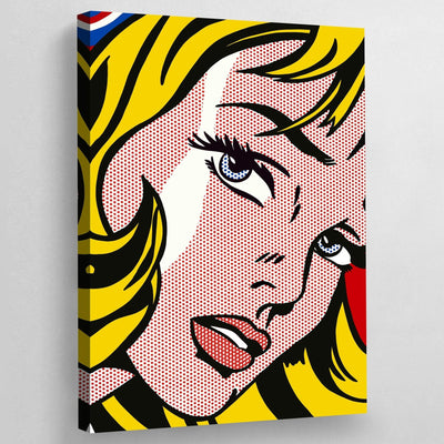 Tableau pop art visage femme