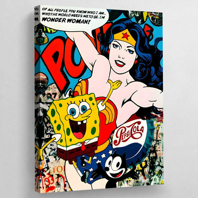 Tableau pop art wonder woman