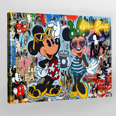 Tableau street art mickey & minnie