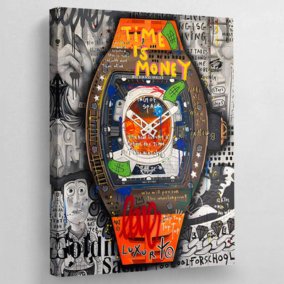 Tableau street art montre