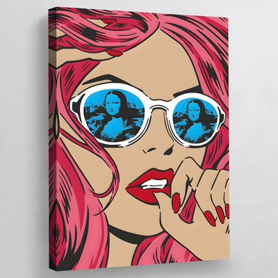 Tableau visage pop art femme