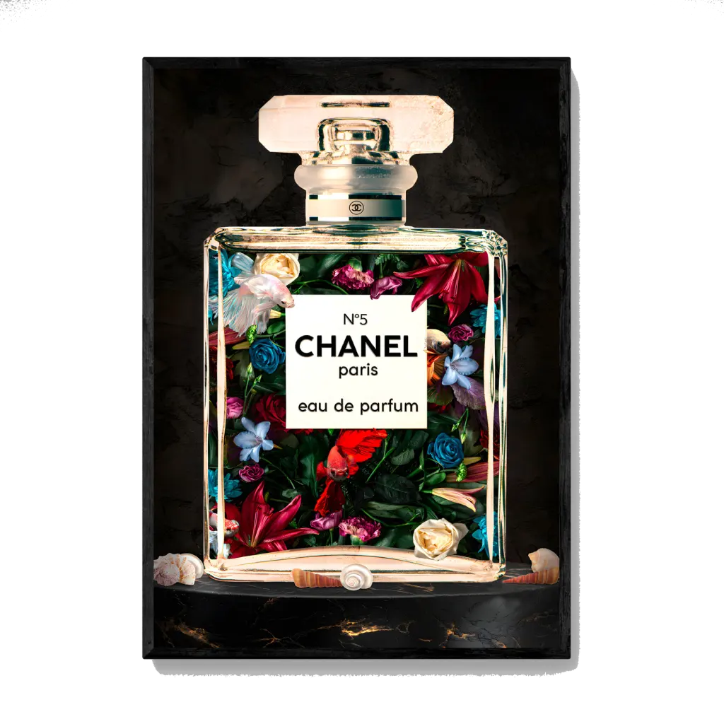 Tableau chanel parfum fleurs